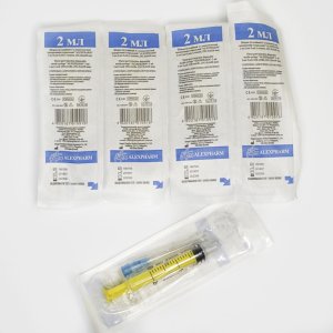 Шприц ЛЮЕР ЛОК 3-комп. «Alexpharm» 23G (0,6×30 мм) 2 мл | Luer Lock 3-comp. syringe “Alexpharm” 23G (0.6×30 mm) 2 ml