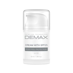 Демакс Постпілінговий захисний крем з СПФ 25 флакон з дозатором 50 мл  |  Demax Cream with SPF 25 post - peel protection bottle with dispenser 50 ml