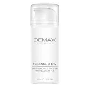 Демакс Плацентарний крем флакон з дозатором 100 мл  |  Demax Placental cream Deep aminoacids booster wrinkles control bottle with dispenser 100 ml