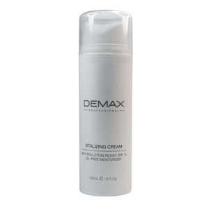 Демакс Крем віталайзер СПФ 15 флакон з дозатором 150 мл  |  Demax Vitalizing cream Anti - pollution resist SPF 15 Oil - free moisturizer bottle with dispenser 150 ml