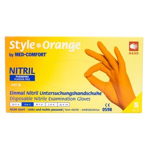 Style Перчатки нітрилові (помаранчеві) S
