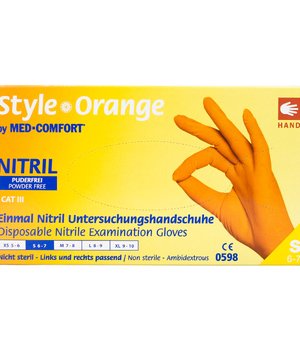 Style Перчатки нітрилові (помаранчеві) S