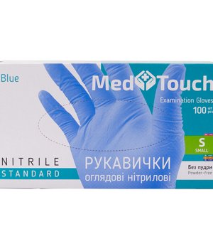Med Touch Перчатки нітрилові (голубі) S