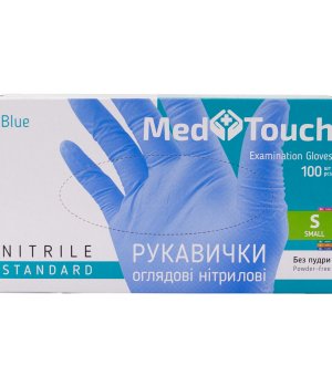 Med Touch Перчатки нітрилові (голубі) S