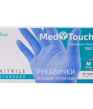 Med Touch Перчатки нітрилові (голубі) M