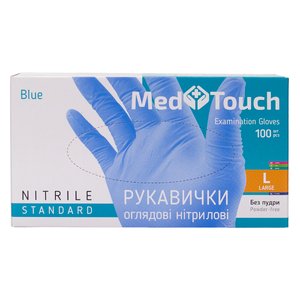 Med Touch Перчатки нітрилові (голубі) L