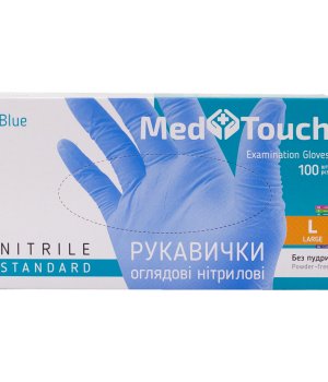 Med Touch Перчатки нітрилові (голубі) L