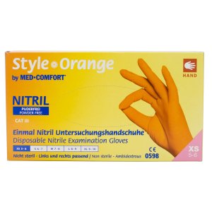 Style Перчатки нітрилові (помаранчеві) XS