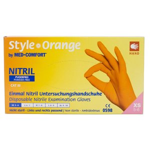 Style Перчатки нітрилові (помаранчеві) XS