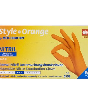 Style Перчатки нітрилові (помаранчеві) M