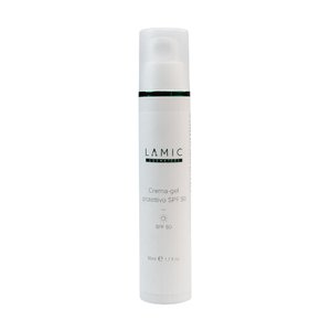 Ламік Сонцезахисний крем - гель СПФ50 флакон з дозатором 50 мл  |  Lamic Crema - gel protettivo SPF50 bottle with dispenser 50 ml