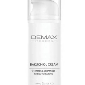 Демакс Активний крем з бакухіолом флакон з дозатором 100 мл  |  Demax Bakuchiol cream Vitamin C and ceramides intensive restore bottle with dispenser 100 ml