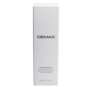 Демакс Захисний санблок СПФ 50 флакон з дозатором 50 мл  |  Demax Sun protect Two - in - one moisturiser sunblock SPF 50 bottle with dispenser 50 ml